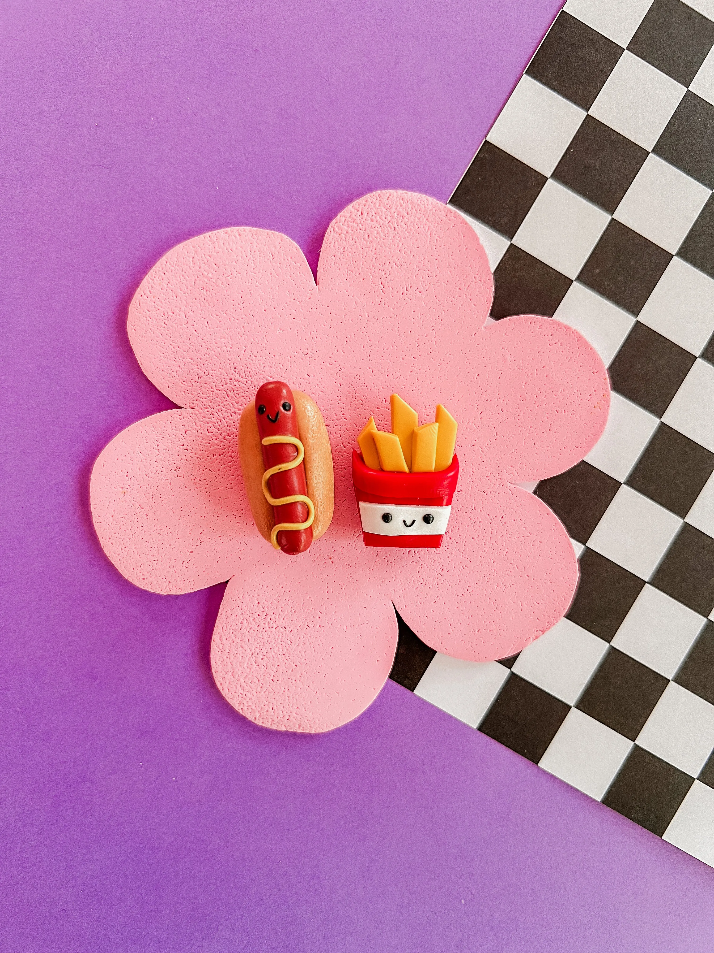 Hot Dog   Fry Mates | Polymer Clay Magnets