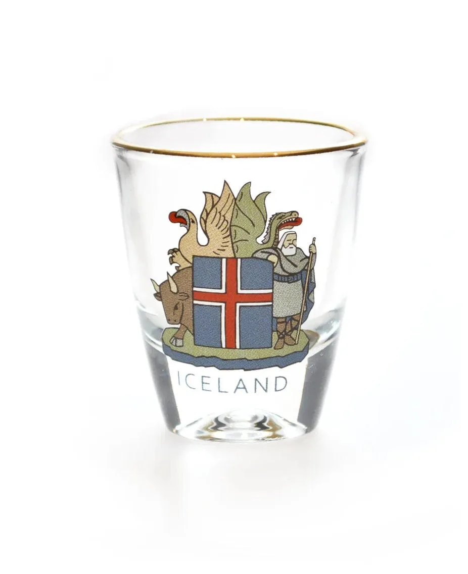 Iceland Flag Shot Glass 1.5oz