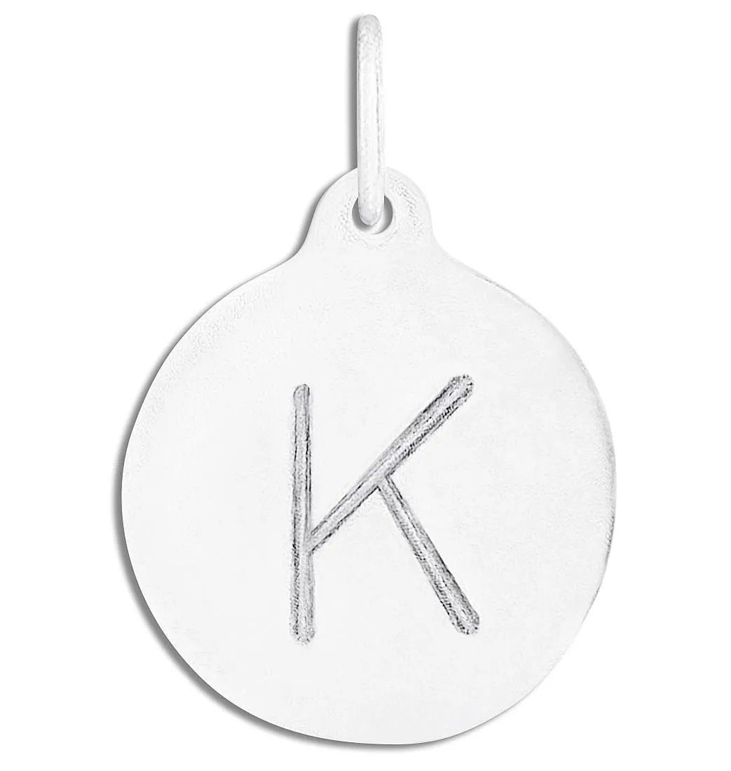 K Alphabet Charm