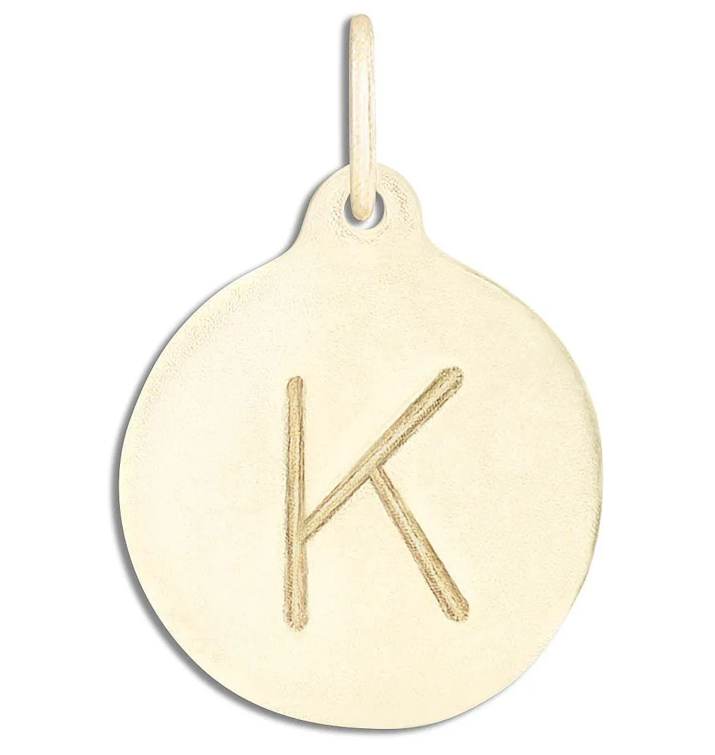 K Alphabet Charm