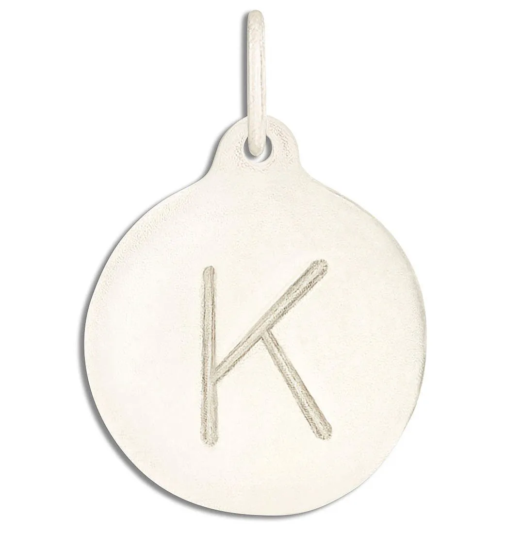 K Alphabet Charm