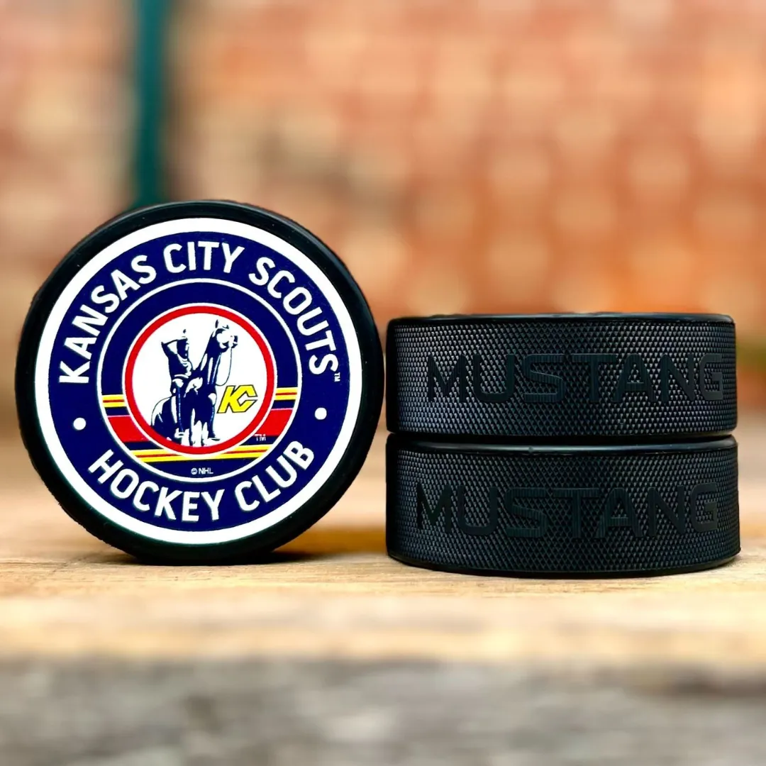 Kansas City Scouts Vintage Textured Puck