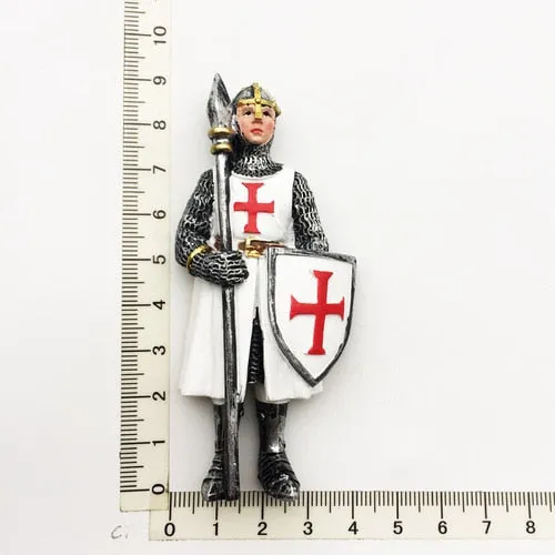 Knights Templar Commandery Refrigerator Magnet - White & Red Cross