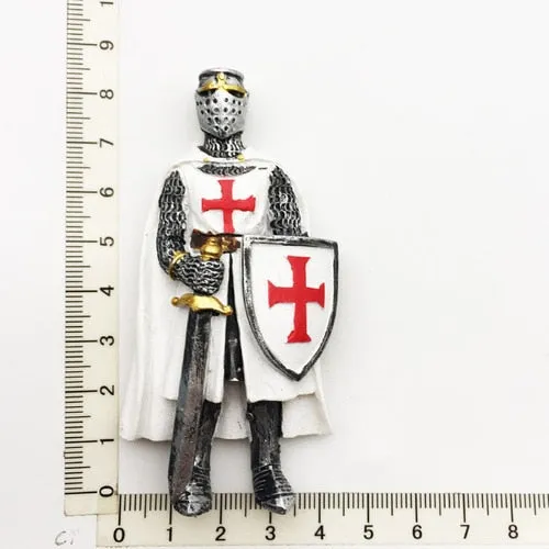 Knights Templar Commandery Refrigerator Magnet - White & Red