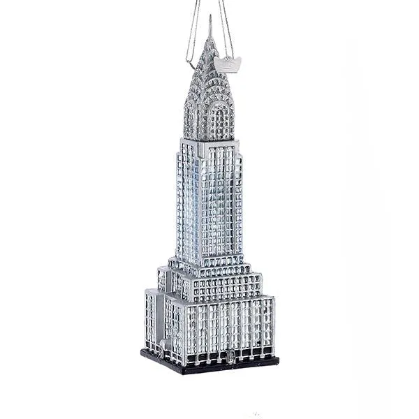 Kurt Adler Noble Gems New York Chrysler Building Glass Ornament, NB1007