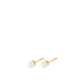 Lagoon Pearl Stud Earrings - Gold - Pernille Corydon