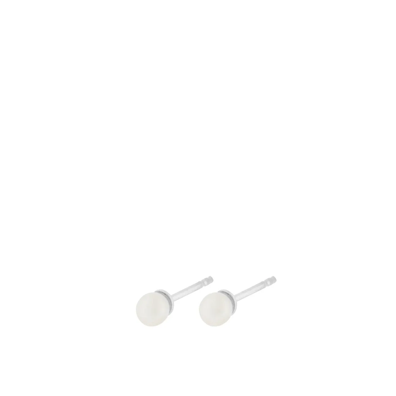 Lagoon Pearl Stud Earrings - Silver - Pernille Corydon