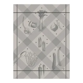 Legumes Au Jardin Grey Tea Towels by Le Jacquard Français