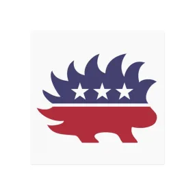 Libertarian Porcupine Square Magnet