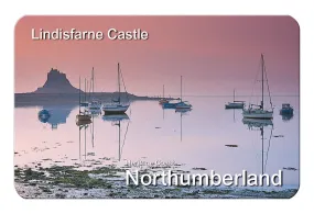 Lindisfarne Harbour and Castle Flexible Fridge Magnet