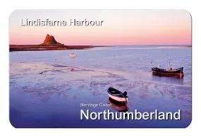 Lindisfarne Harbour and Castle Flexible Fridge Magnet