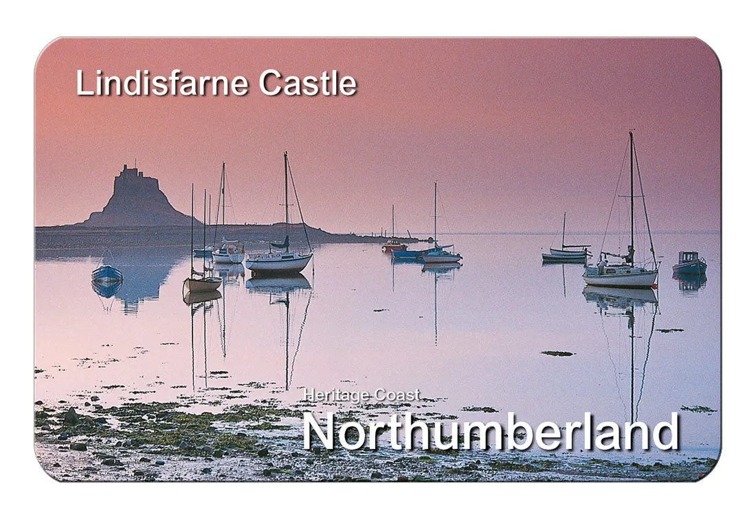 Lindisfarne Harbour and Castle Flexible Fridge Magnet