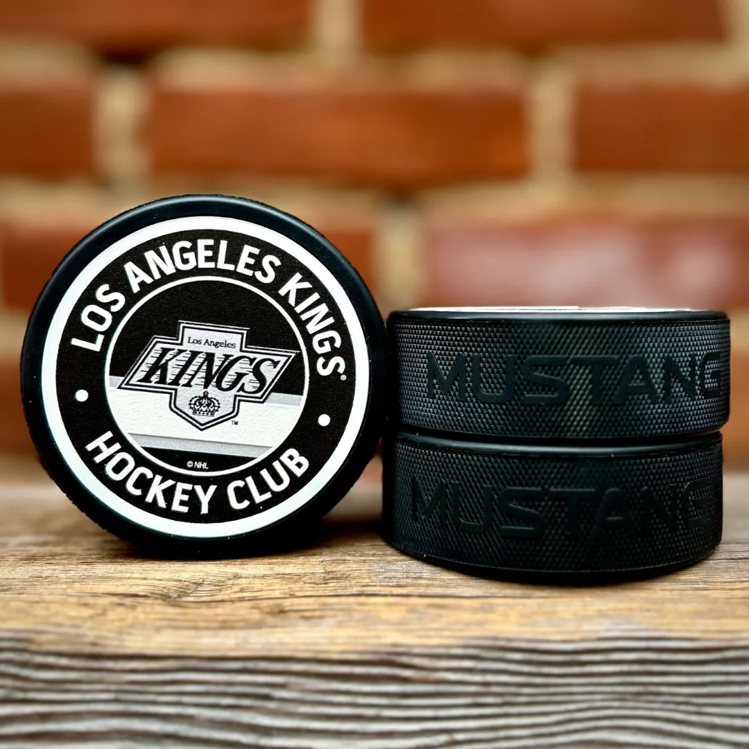 Los Angeles Kings Black Vintage Textured Puck