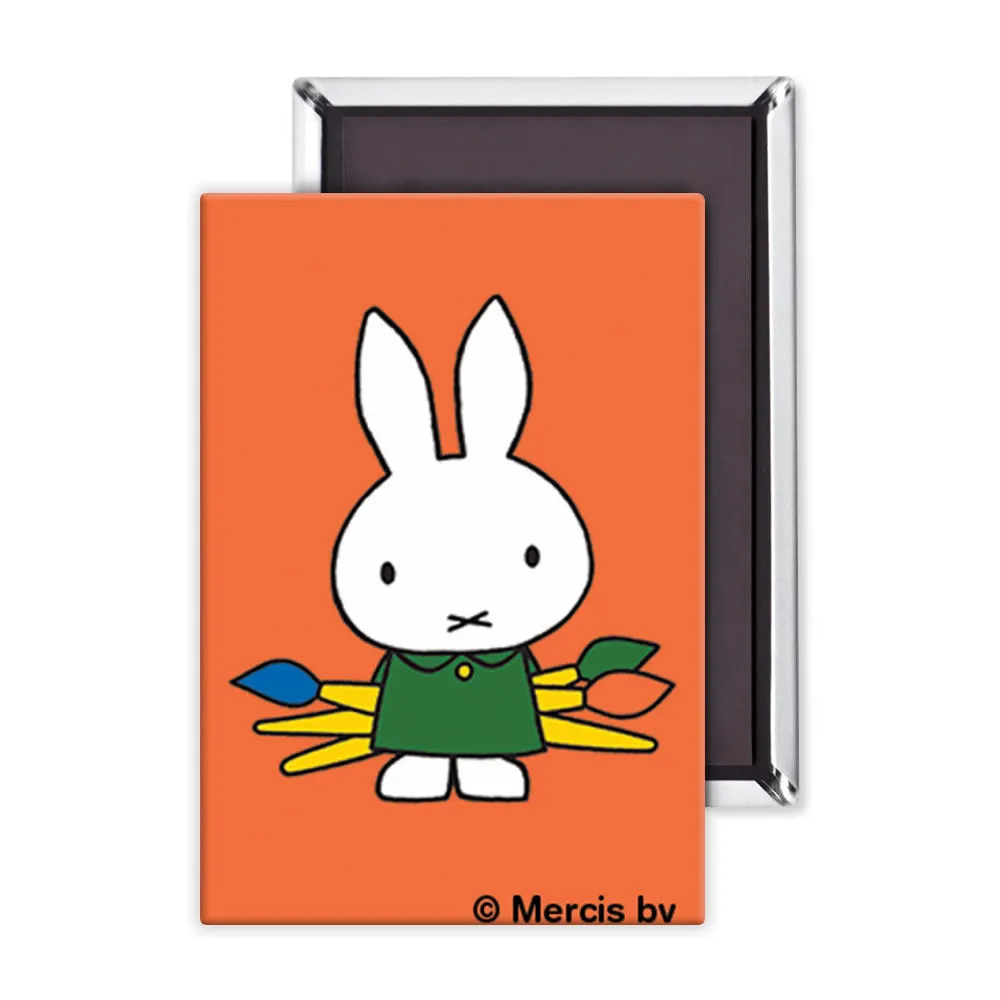 Miffy Holding Paintbrushes Magnet