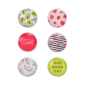 MINISO Fruit series - Round Button Decorative Fridge Magnets