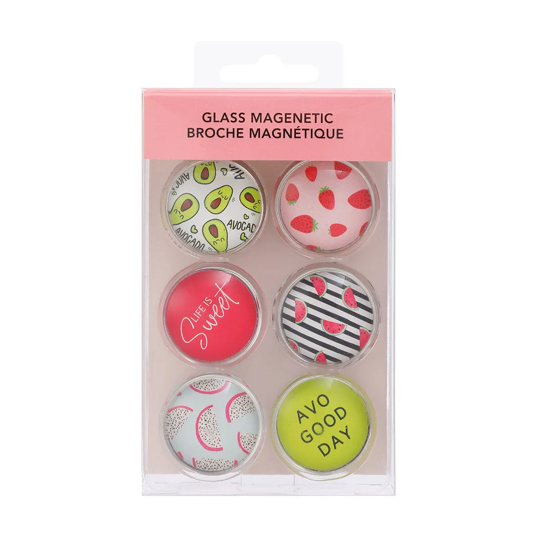 MINISO Fruit series - Round Button Decorative Fridge Magnets