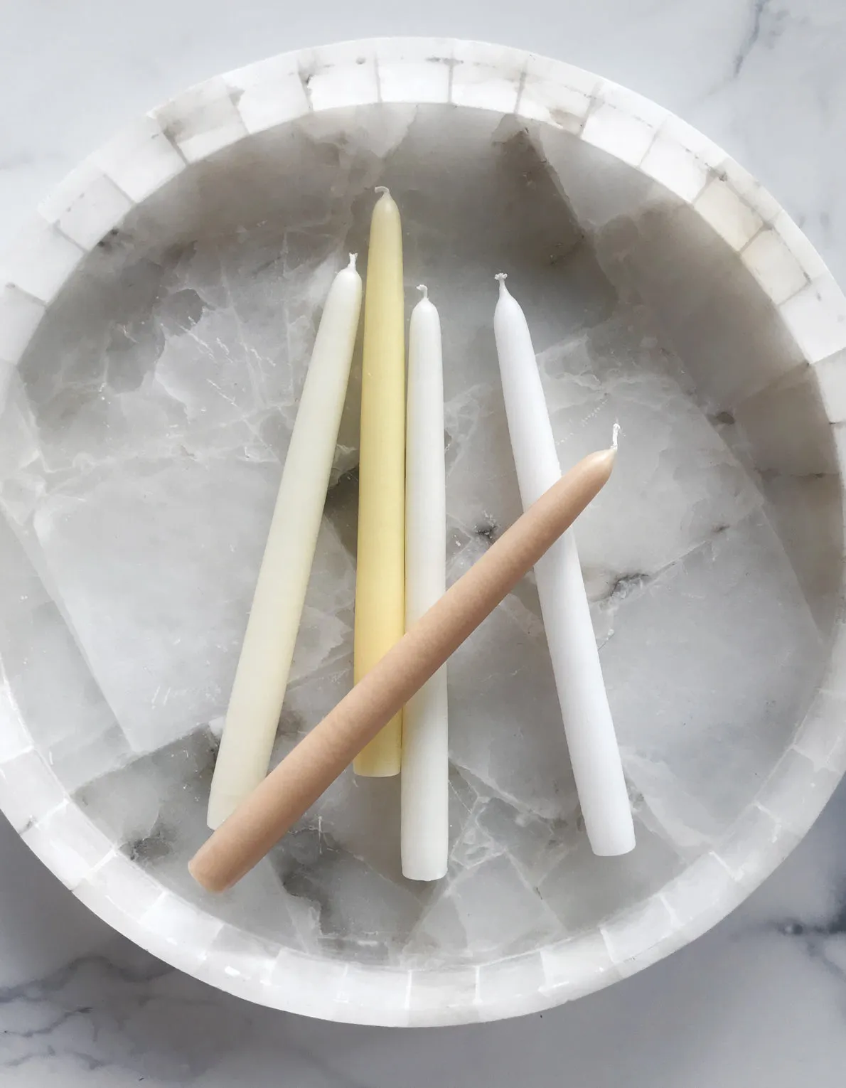 Neutral Taper Candles | Set of 5