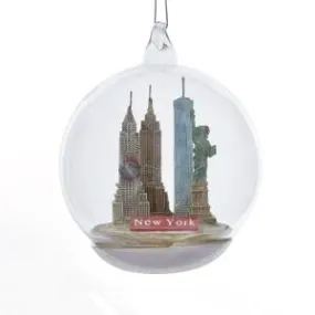 New York City Landmark Glass Ball Ornament, C8948NY