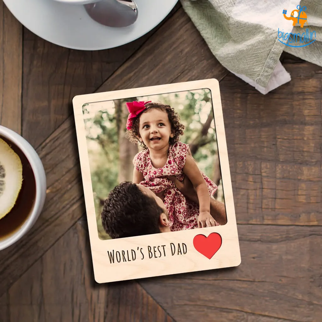 Personalized Best Dad Wooden Fridge Magnet