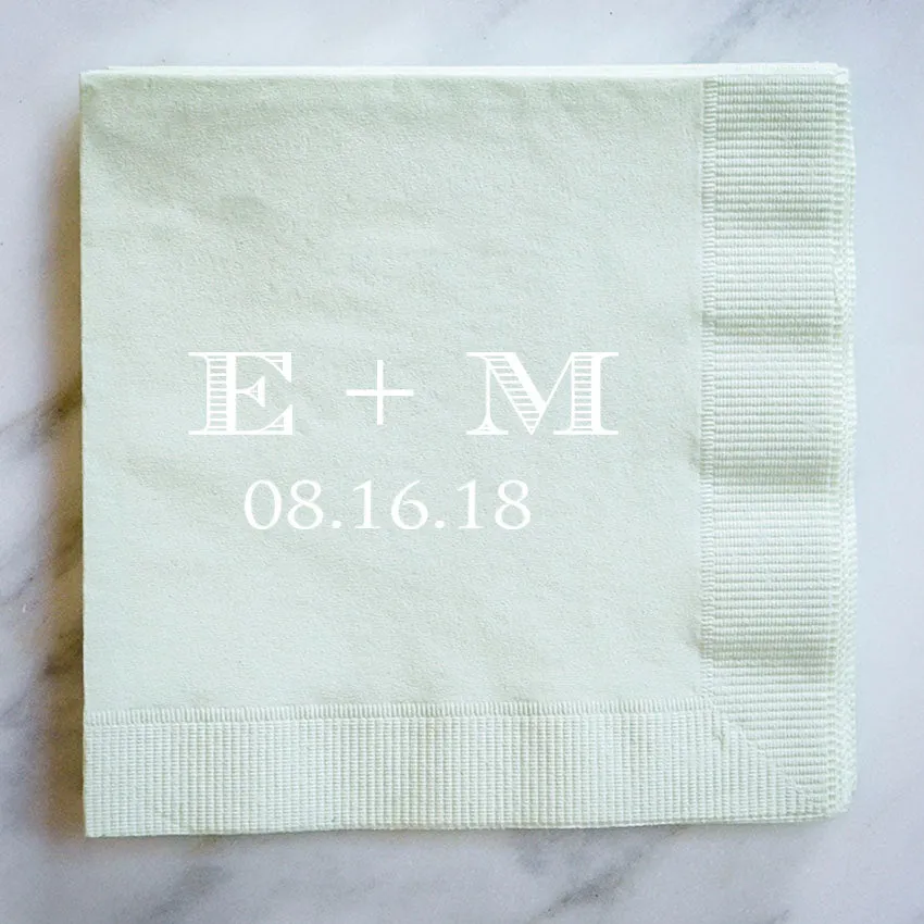 Personalized Initial Wedding Napkins