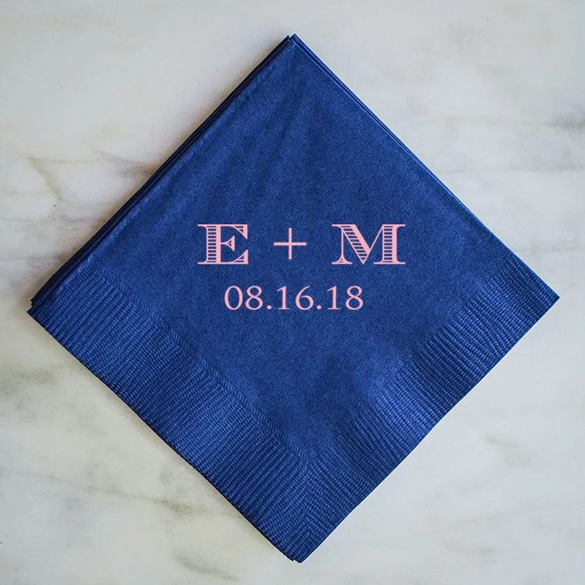 Personalized Initial Wedding Napkins