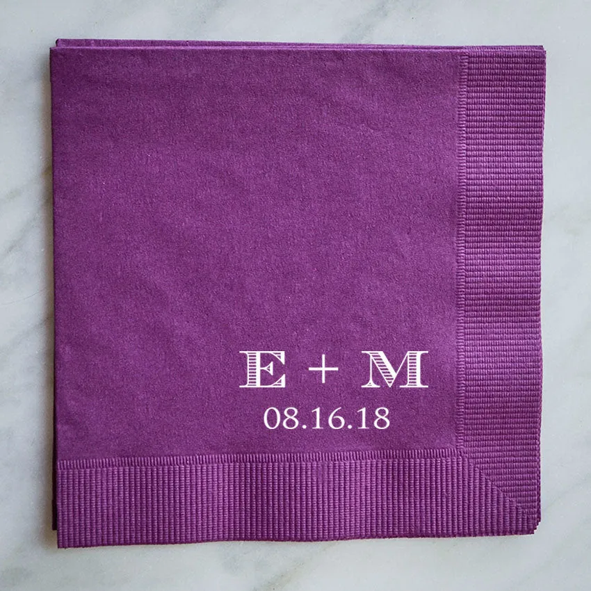 Personalized Initial Wedding Napkins