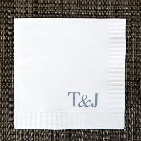 Personalized Initial Wedding Napkins