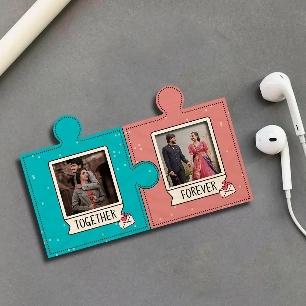 Personalized Puzzle Pieces Wooden Fridge Magnet