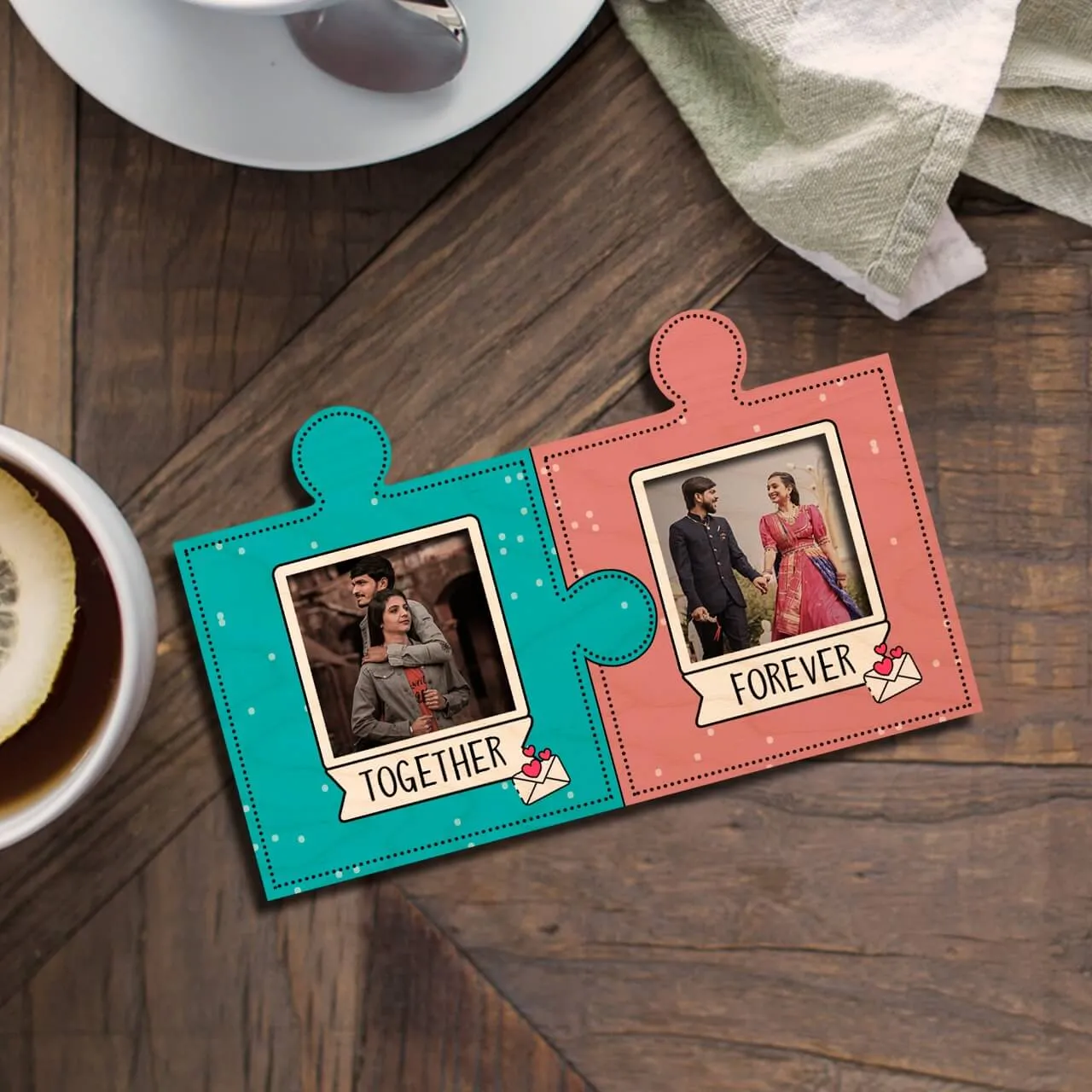 Personalized Puzzle Pieces Wooden Fridge Magnet