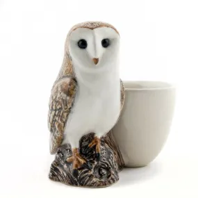 Quail Ceramics: Egg Cup With Barn Owl