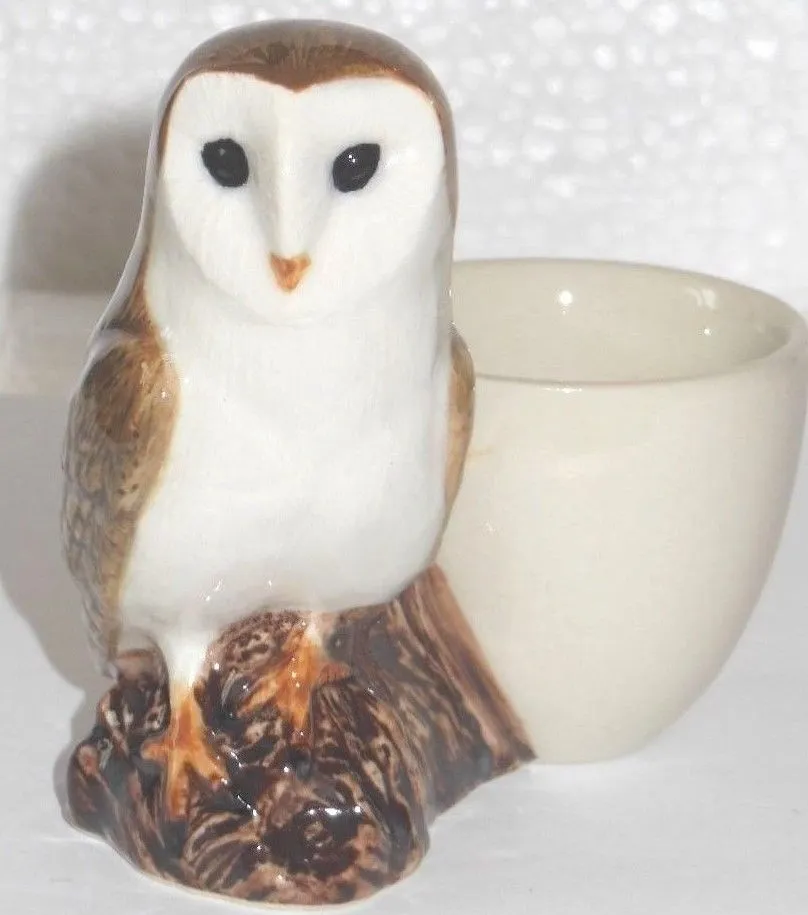 Quail Ceramics: Egg Cup With Barn Owl