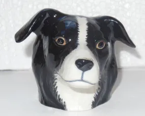 Quail Ceramics; Face Egg Cup; Border Collie