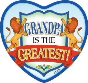 "Grandpa Is The Greatest" Magnetic Heart Tile