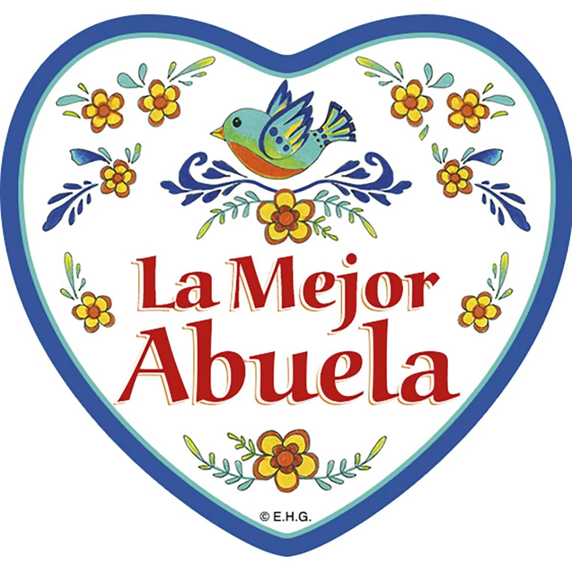 "La Mejor Abuela Gifts" Magnetic Heart Tile