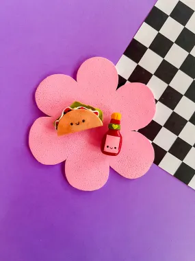 Spicy Taco Mates | Polymer Clay Magnets