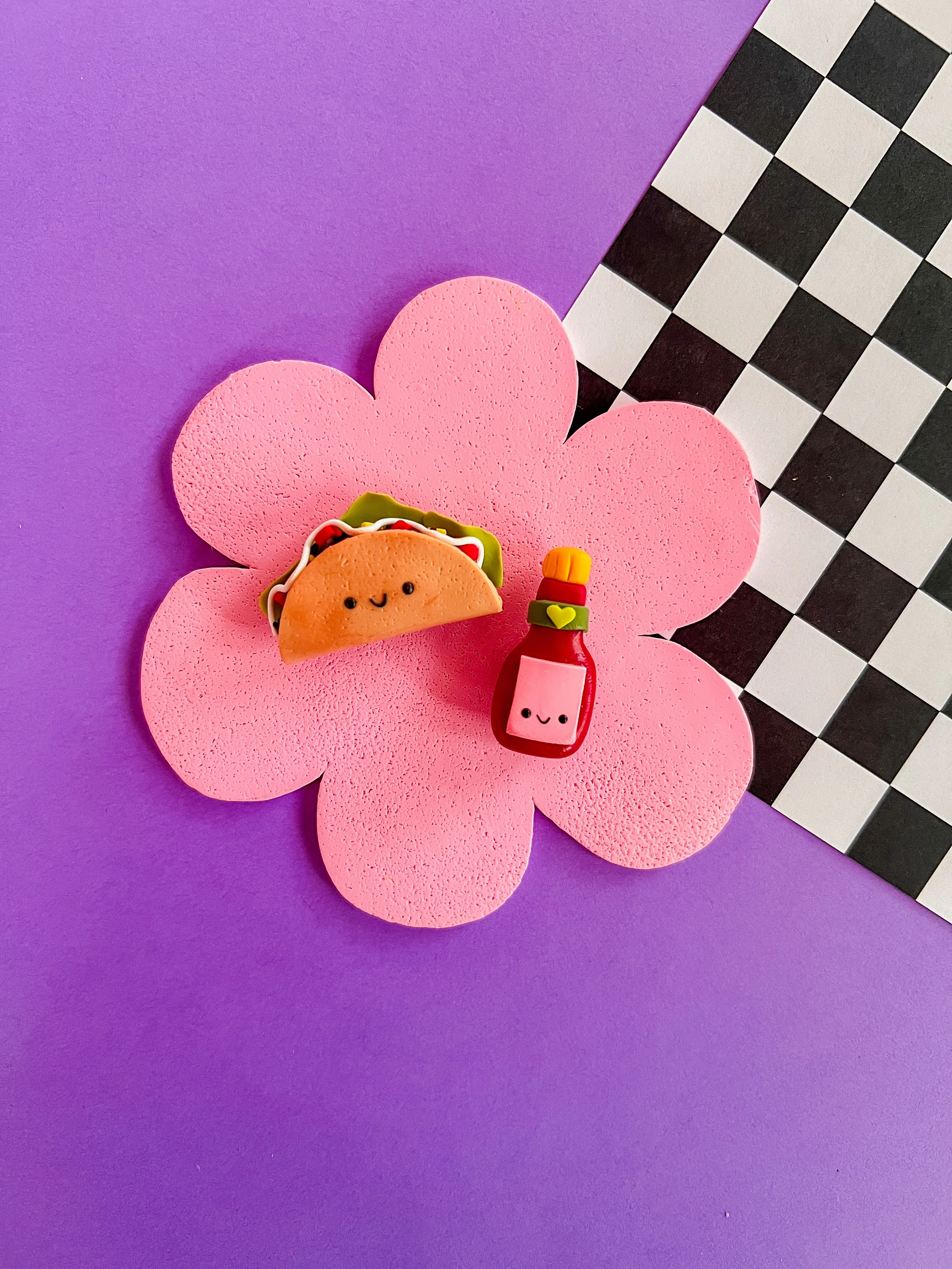 Spicy Taco Mates | Polymer Clay Magnets