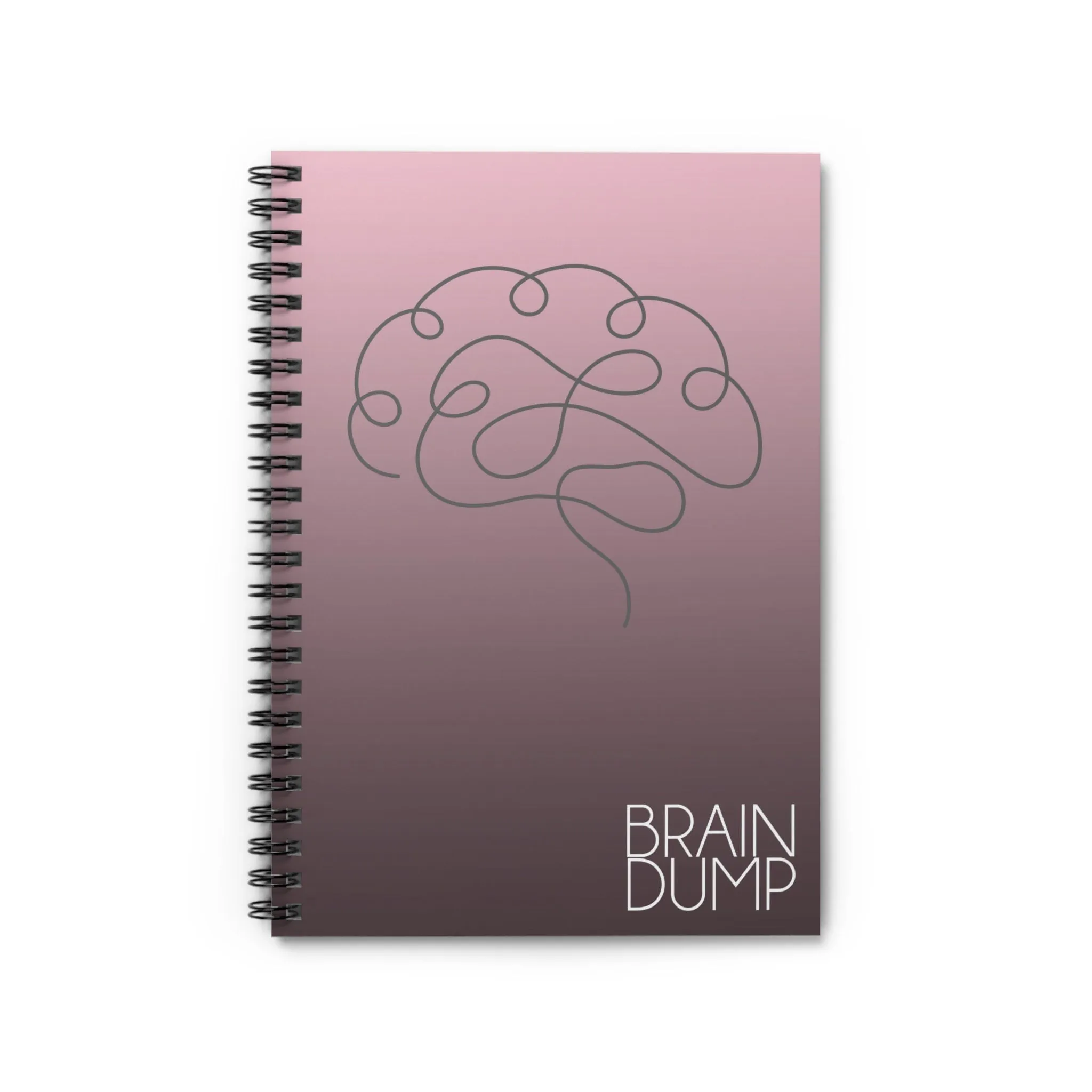 Spiral Notebook - Brain Dump - Pink - Ideas, Organization, Creativity, Productivity