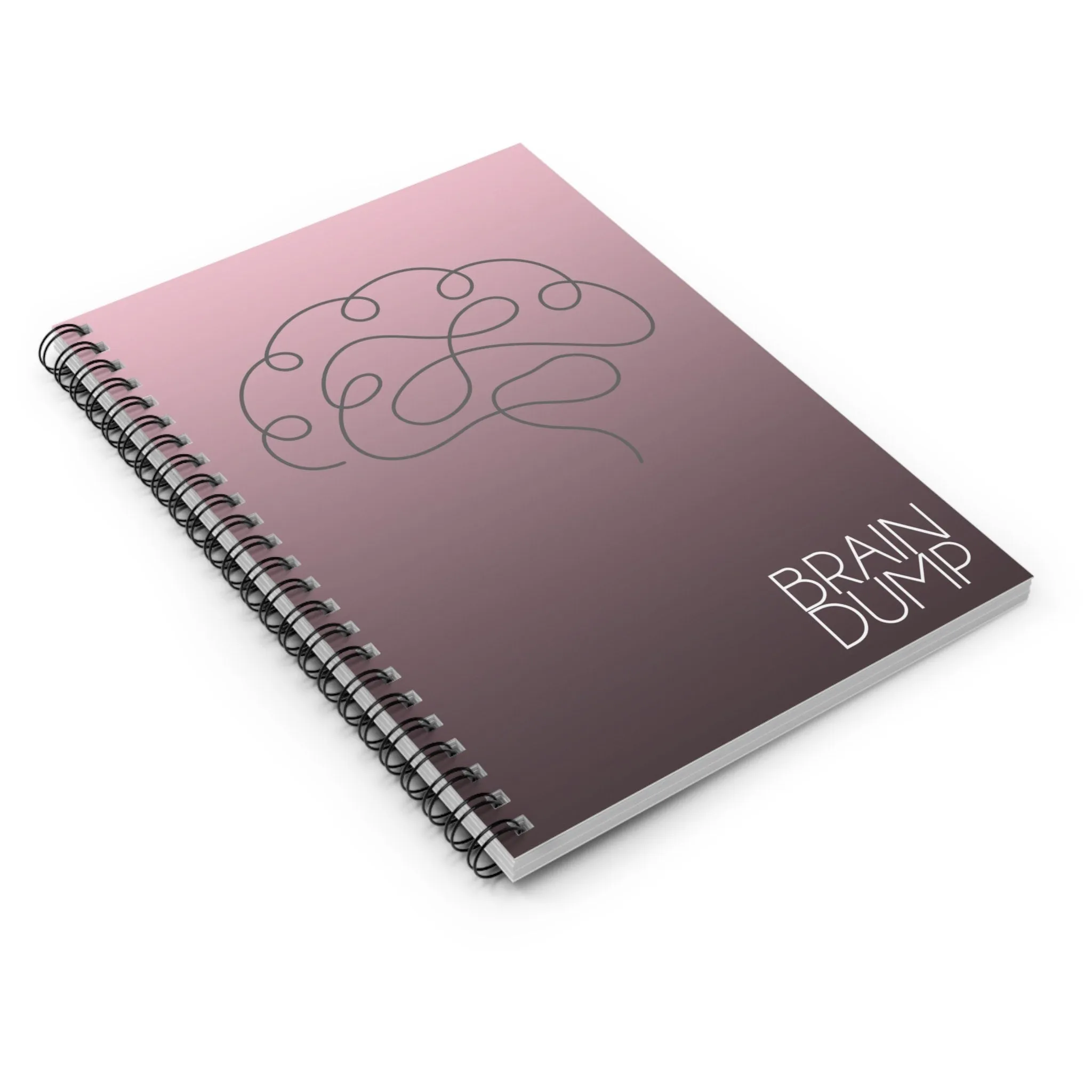 Spiral Notebook - Brain Dump - Pink - Ideas, Organization, Creativity, Productivity