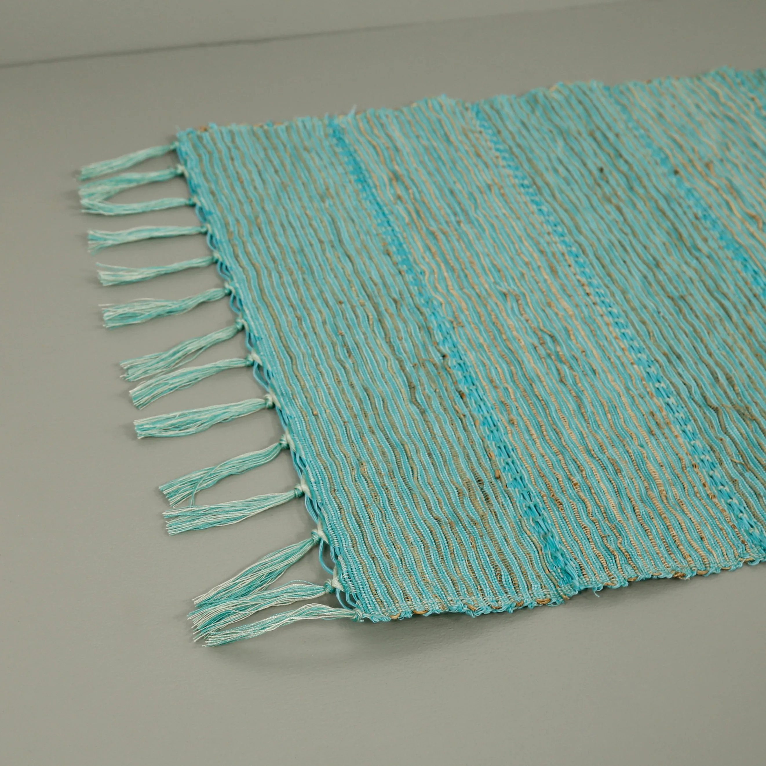 Vetiver Placemat / Aqua Stripes