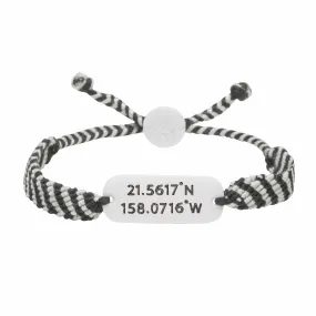 Woven Custom Coordinates Bracelet